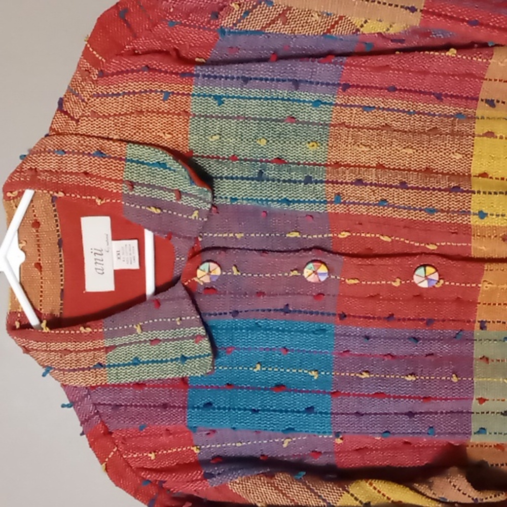 Multicolor Patchwork Button-Front Jacket - image 3